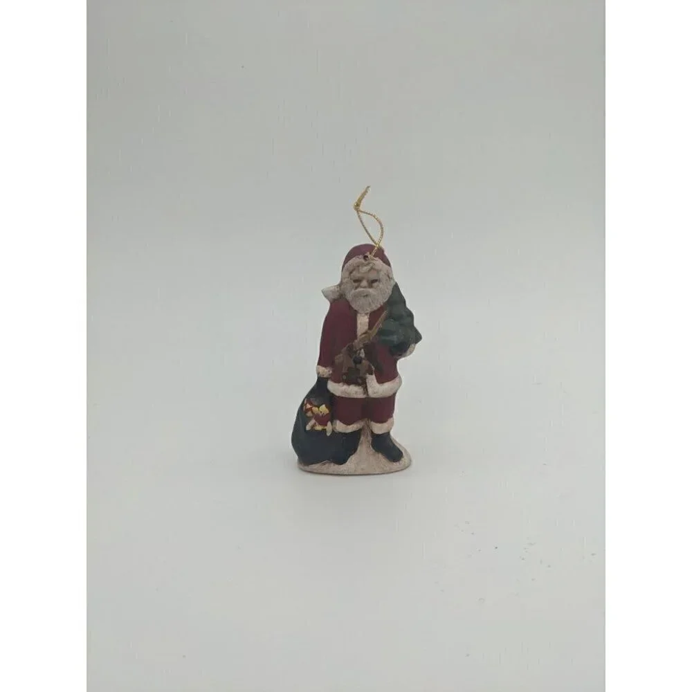 13 PC Lot Of Hand Painted Porcelain Christmas Ornaments.
